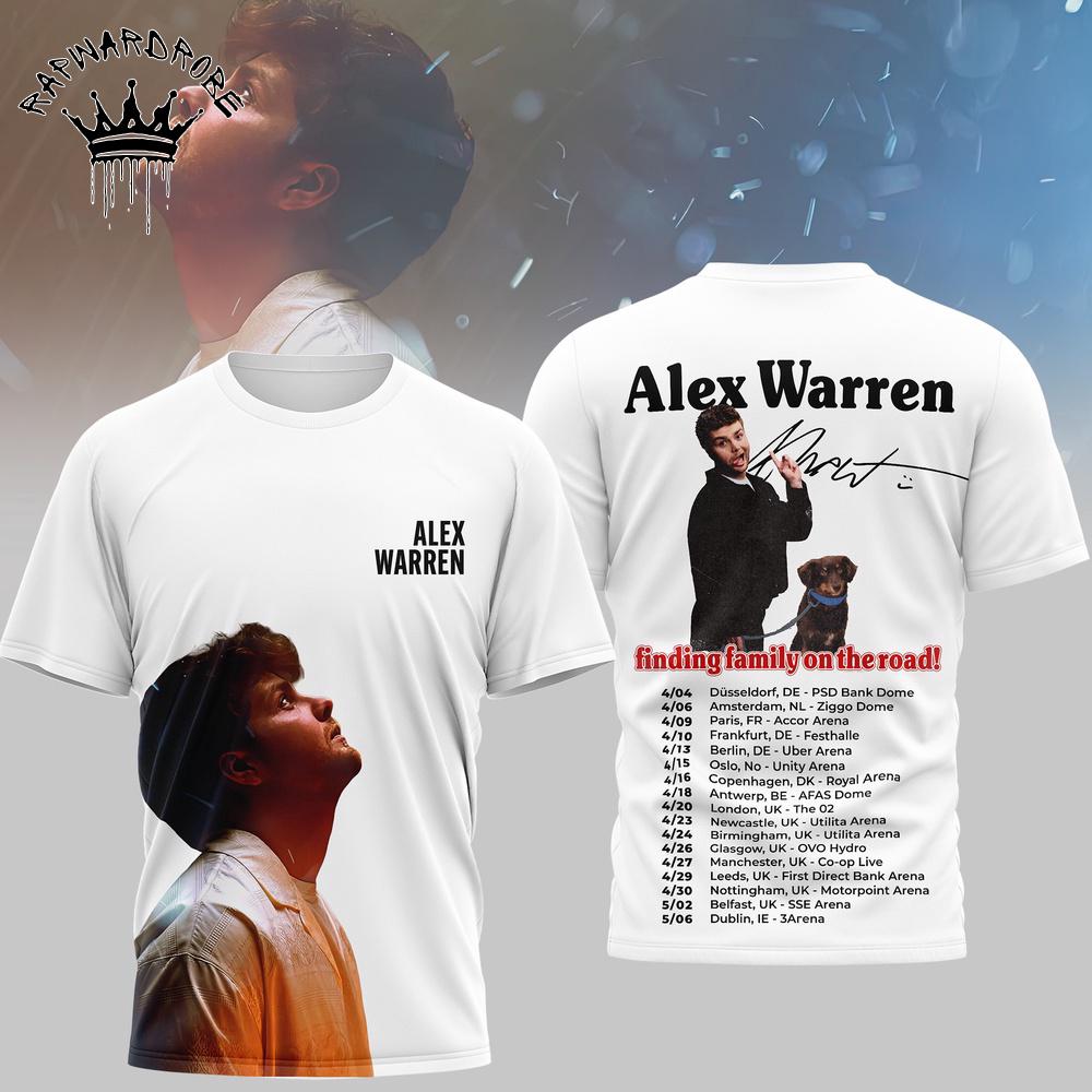 Alex Warren Emotional Portrait Tour Lyric Graphic T Shirt