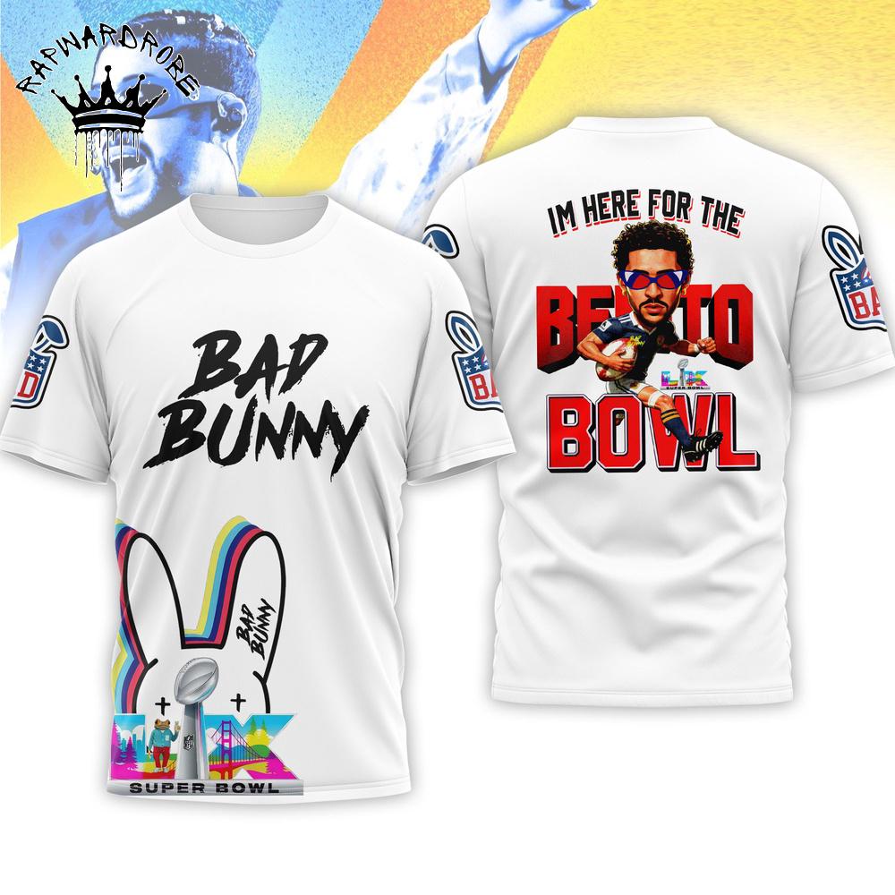 Bad Bunny Super Bowl Music Crossover Graphic T-Shirt – Limited Drop