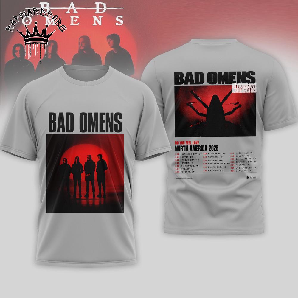 Bad Omens Deathcore Band Silhouette Album Graphic T Shirt