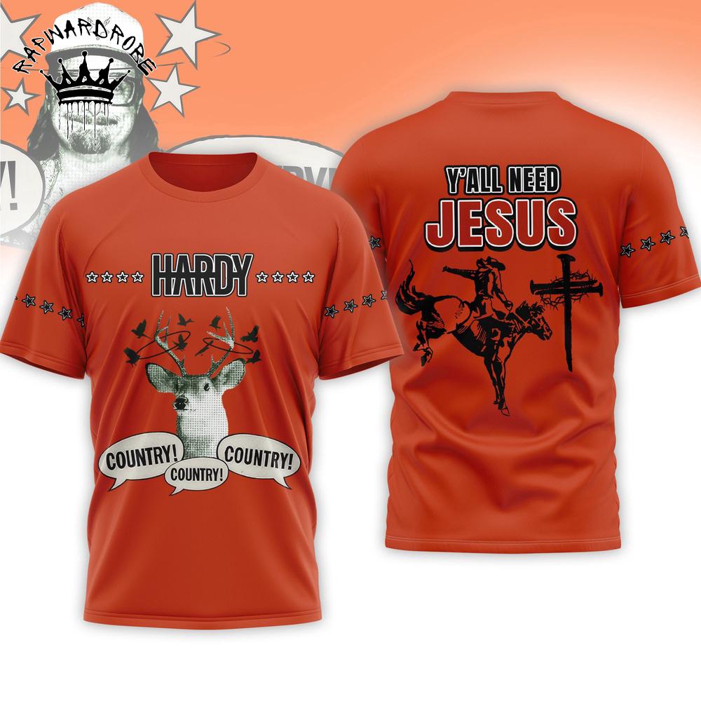 Country Music Jesus Faith Cross Graphic Christian T Shirt