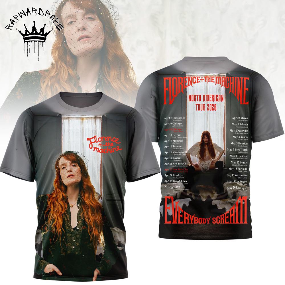 Florence + The Machine Alternative Rock Tour Graphic T-Shirt