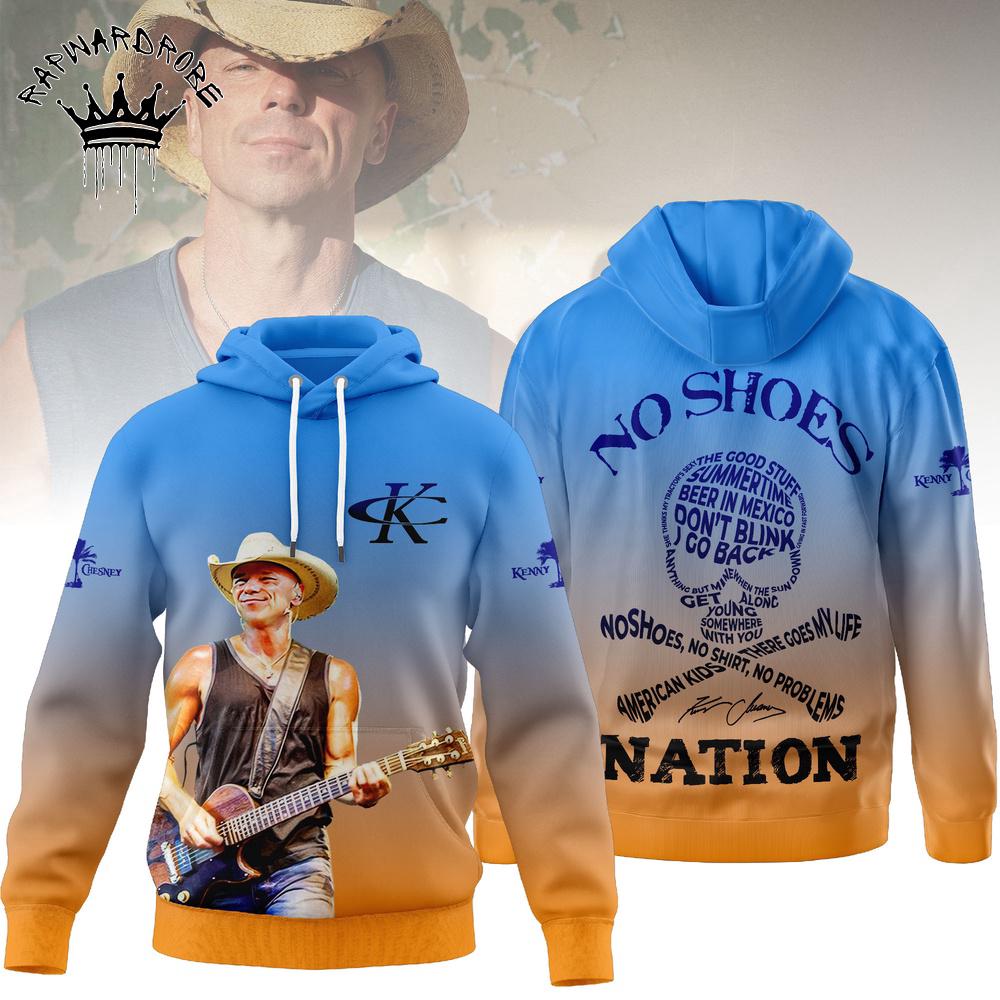 Kenny Chesney No Shoes Nation Country Music Gradient Hoodie