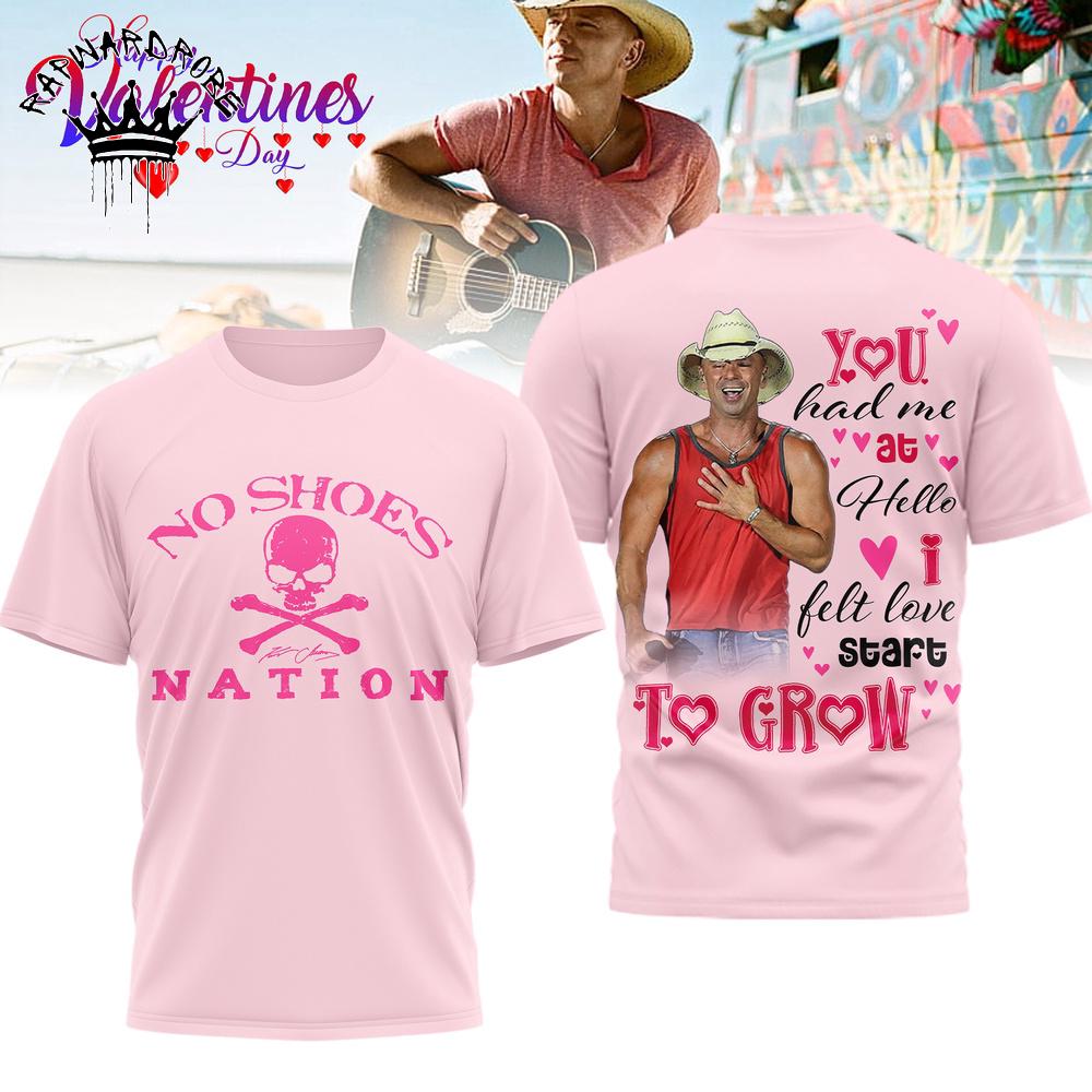 Kenny Chesney No Shoes Nation Valentine Pink Graphic T-Shirt