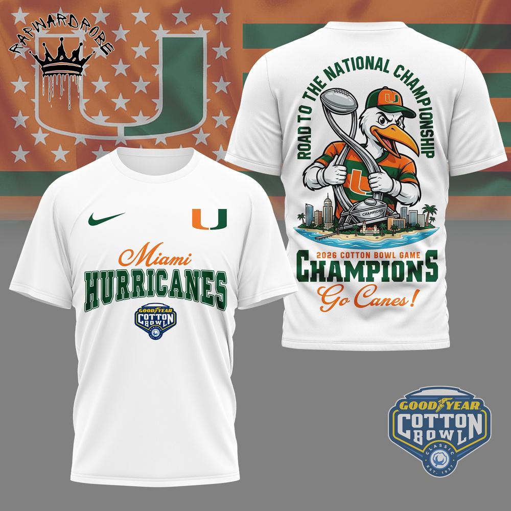 Miami Hurricanes National Champions Mascot Graphic T Shirt