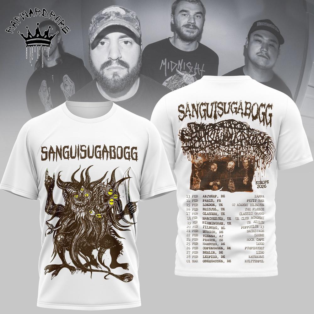 Sanguisugabogg Death Metal Band Artwork Graphic T Shirt