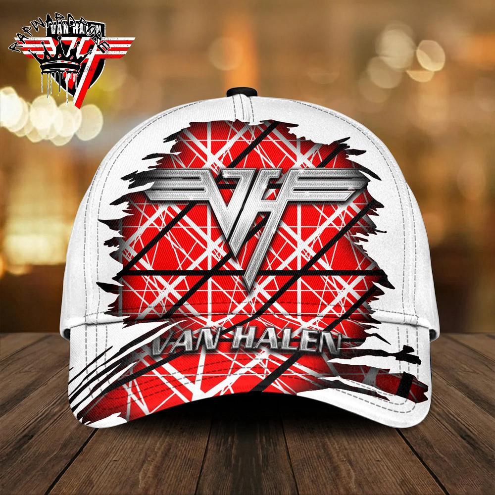 Van Halen Classic Logo Red Lightning AOP Baseball Cap