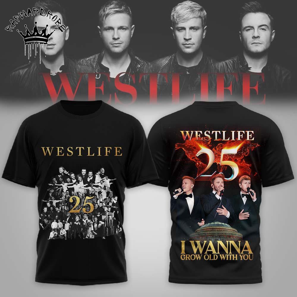 Westlife 25th Anniversary Band Portrait Tour Graphic T Shirt