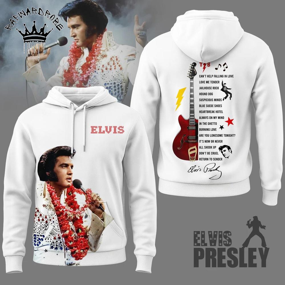 Elvis Presley Guitar Signature Tour Graphic Hoodie