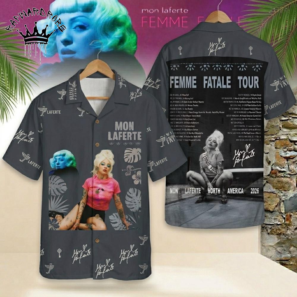 Femme Fatale Tour Graphic Hawaiian Shirt Music Fan Vintage Hawaiian Shirt