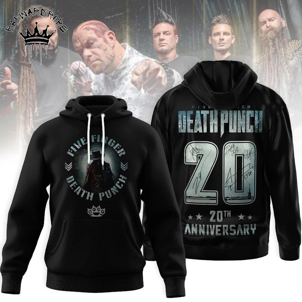 Five Finger Death Punch 20Th Anniversary Tour Hoodie, Metal Band Fan Pullover