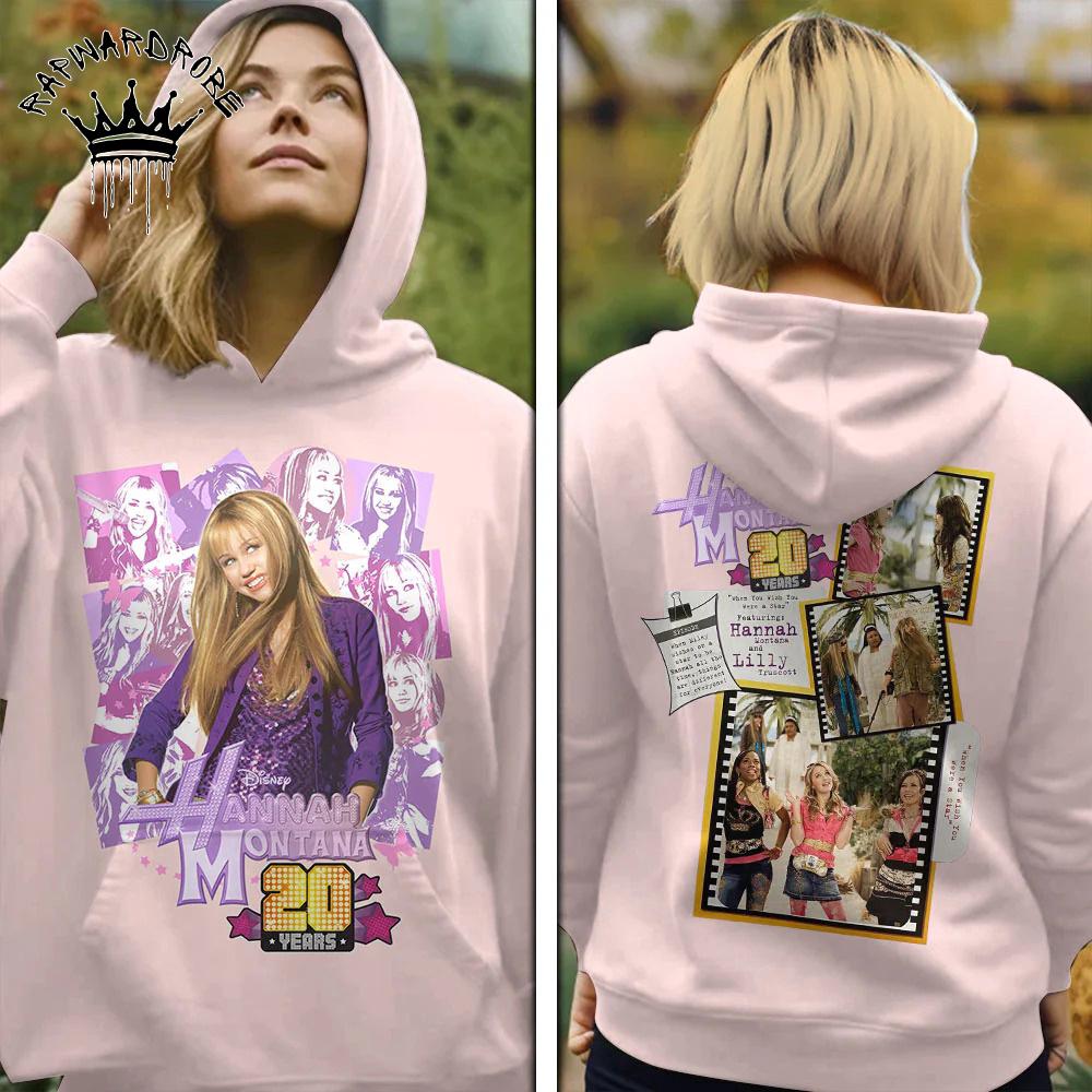 Hannah Montana 20th Anniversary Pink Hoodie Miley Cyrus Disney Fan Hoodie