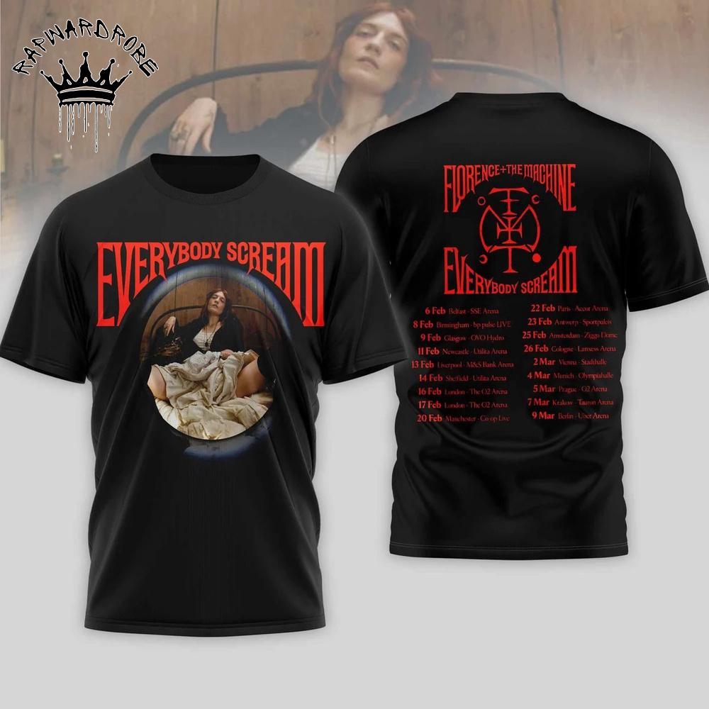 Horror Movie Everybody Scream Vintage Graphic T-Shirt