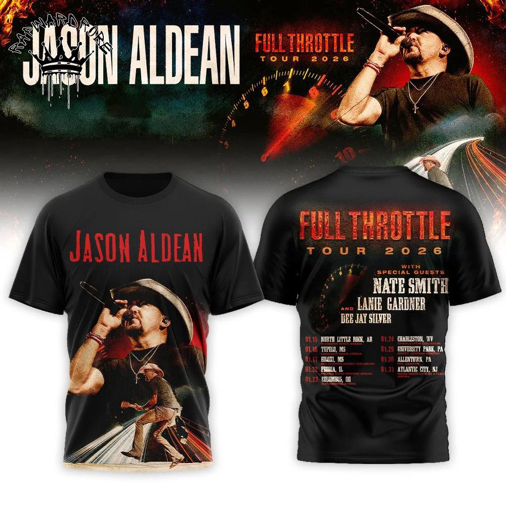 Jason Aldean Full Throttle Tour T-Shirt, Country Music Concert Fan Tee