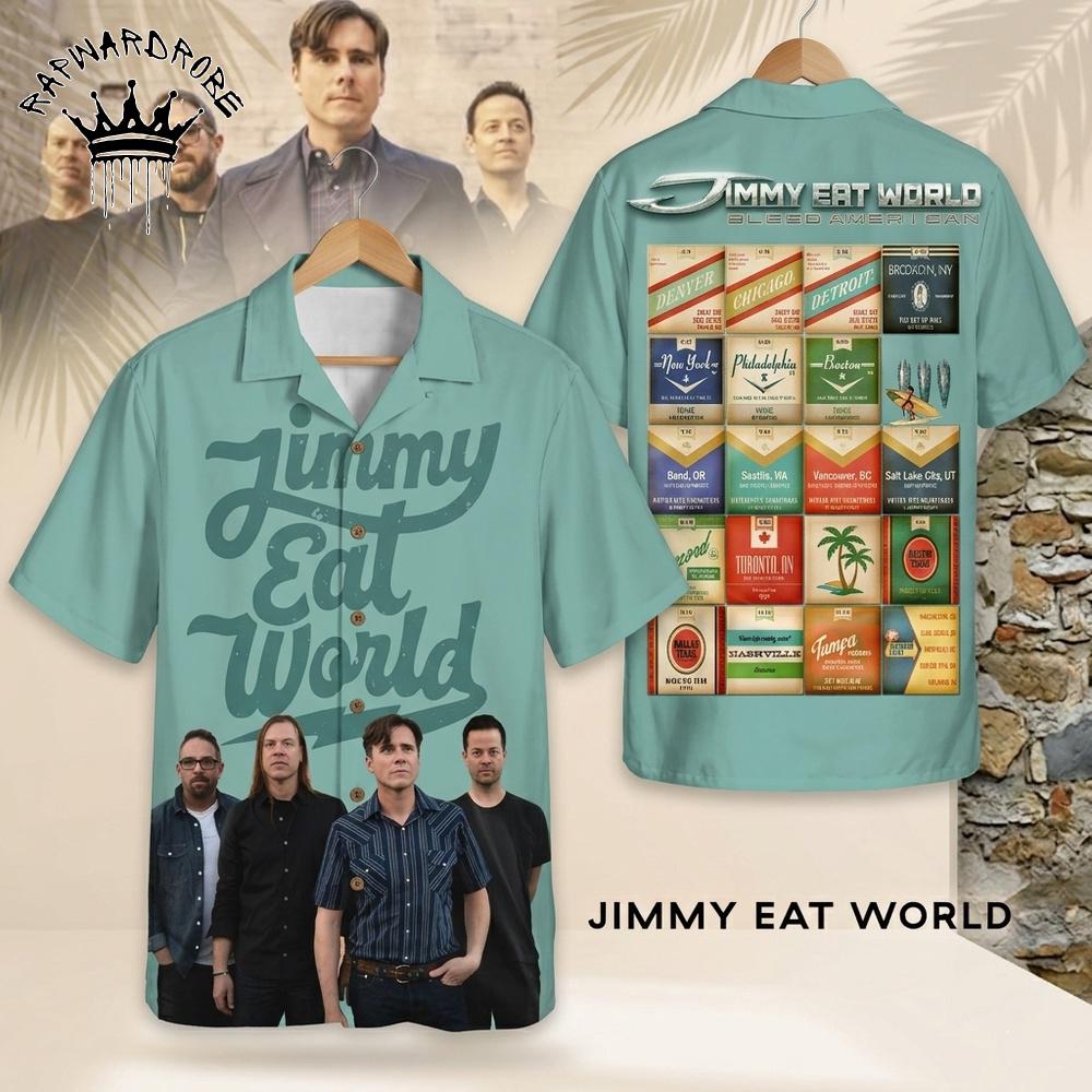 Jimmy Eat World Band Album Graphic Hawaiian Shirt Music Fan Hawaiian Shirt