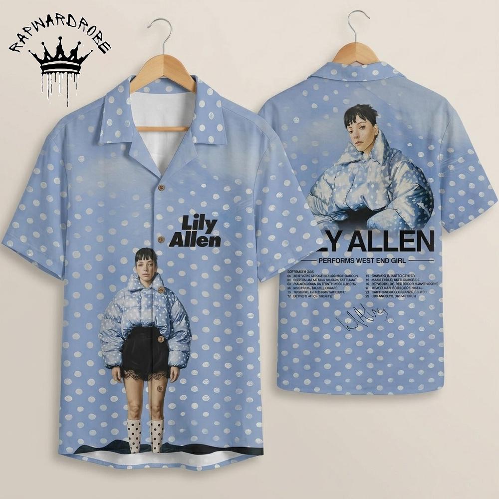 Lily Allen Singer Polka Dot Hawaiian Shirt Music Fan Hawaiian Shirt