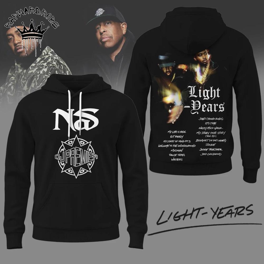 Nas Light Years Album Cover Graphic Hoodie