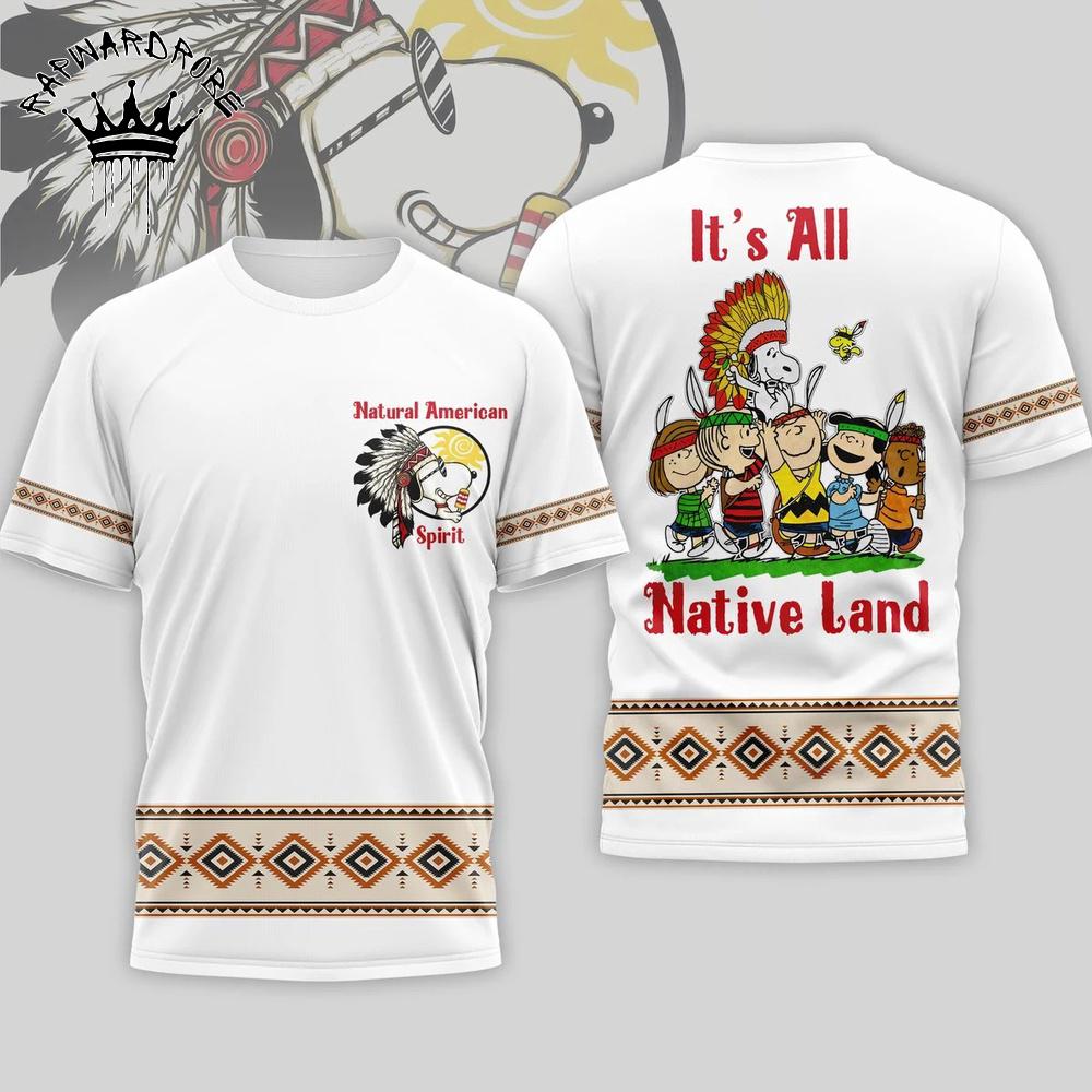 Native American Heritage It’s All Native Land Graphic T-Shirt