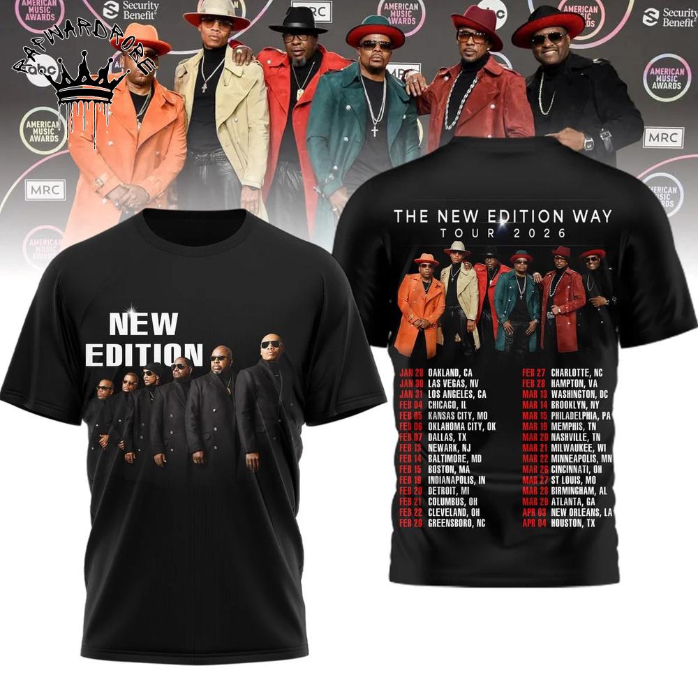 New Edition Legacy Tour Graphic Band Fan T-Shirt