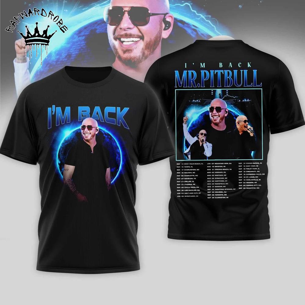 Pitbull Rapper Concert Tour Vintage Graphic T-Shirt