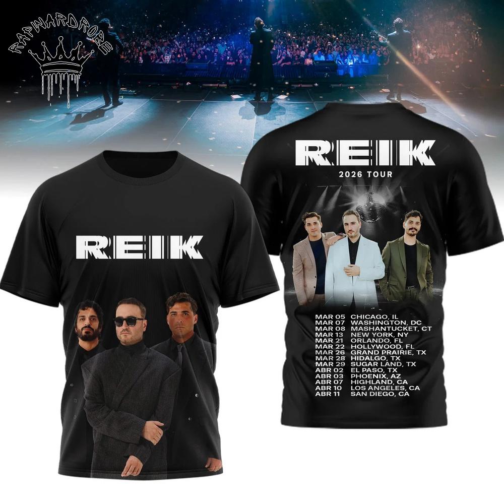 Reik Band Latin Pop Tour Vintage Graphic T-Shirt