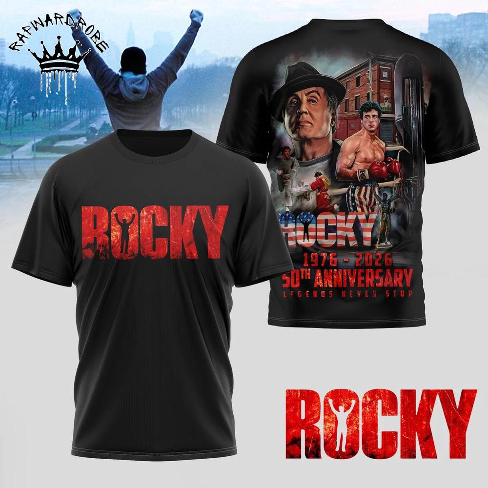 Rocky Movie 50th Anniversary Vintage Graphic T-Shirt