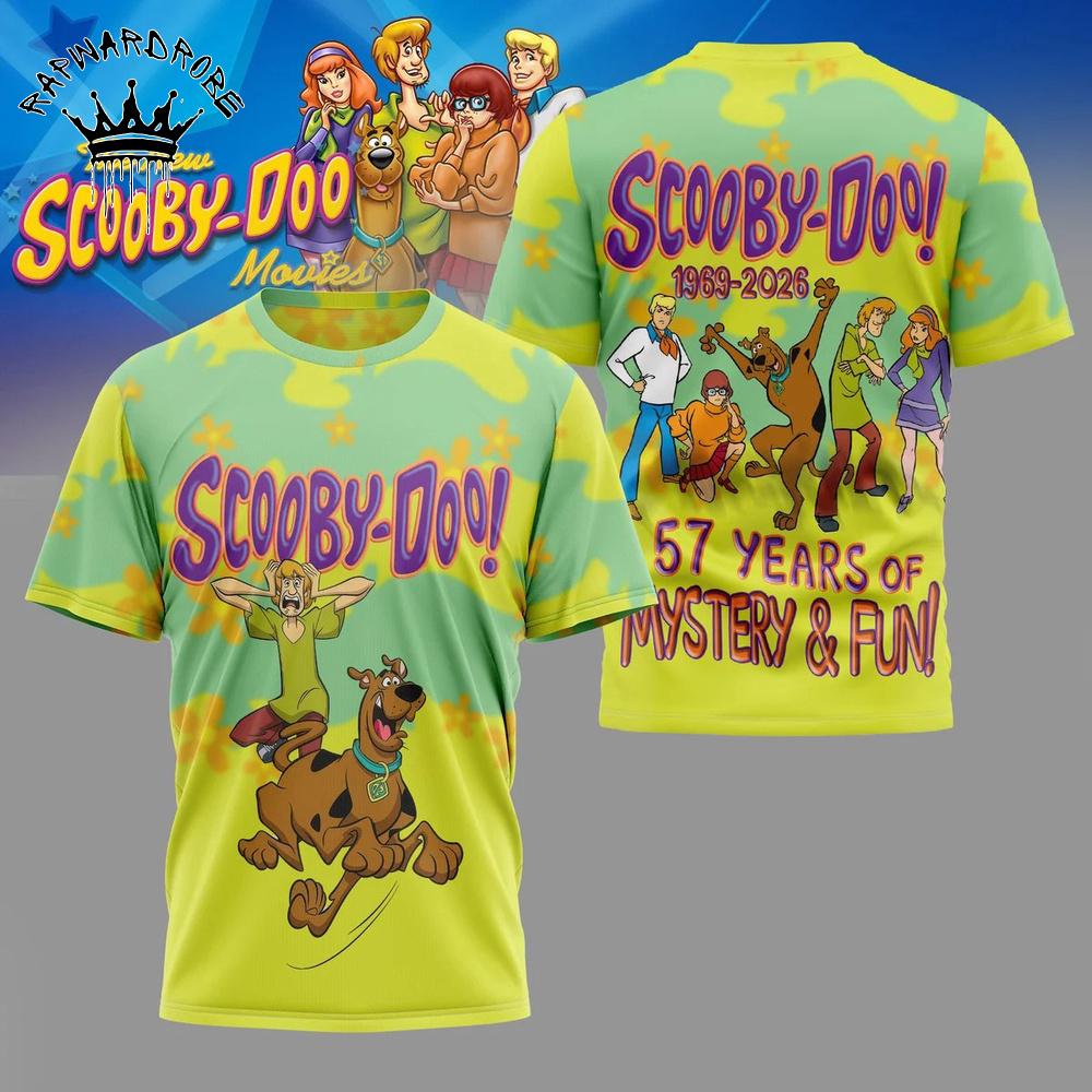 Scooby-Doo 57 Years Mystery Machine Vintage Graphic Hawaiian Shirt