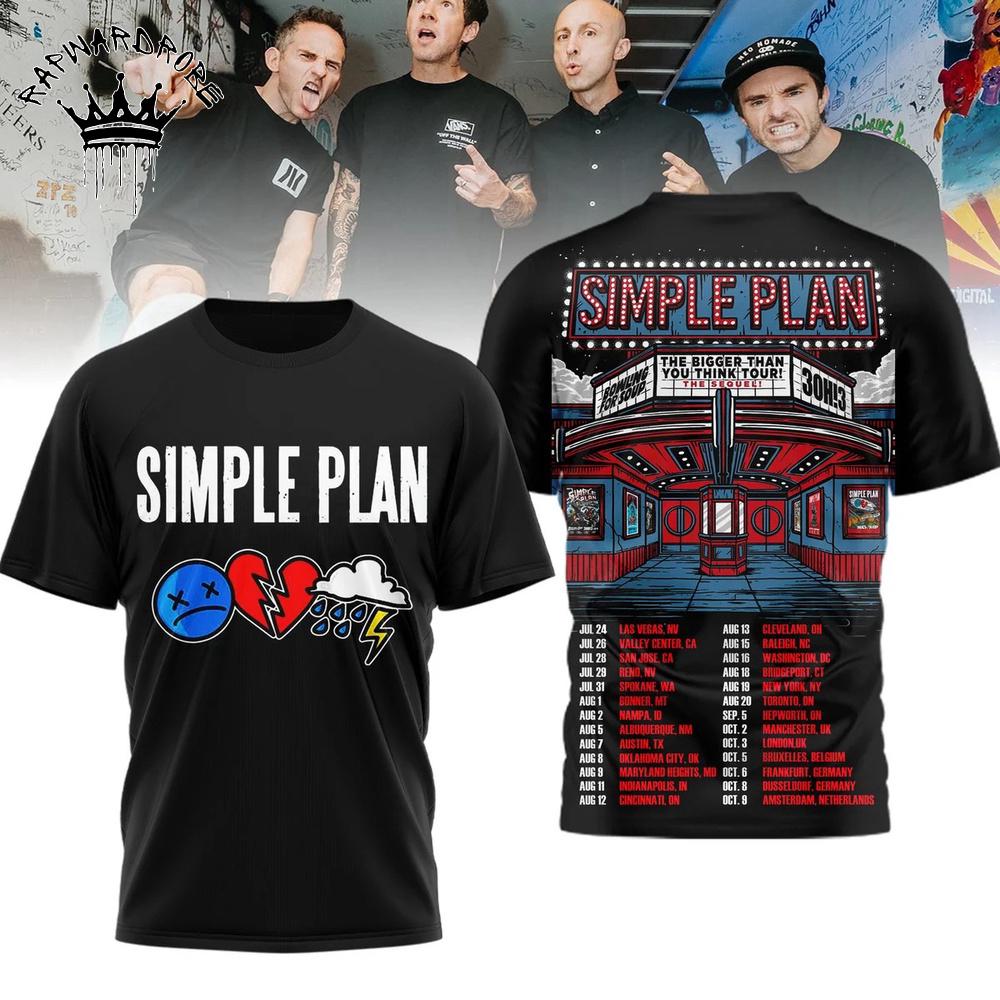 Simple Plan Band Tour Vintage Graphic T-Shirt