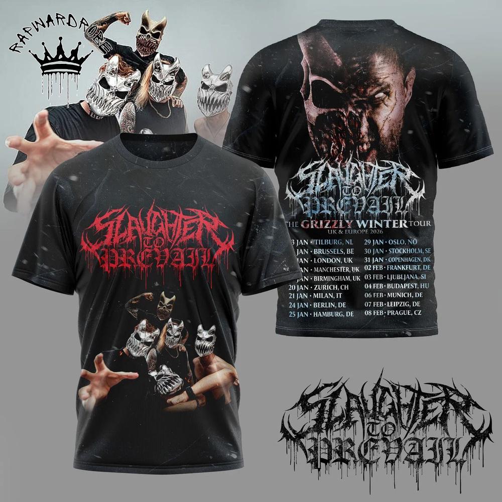 Slaughter to Prevail Heavy Metal Tour Graphic Skull Fan T-Shirt