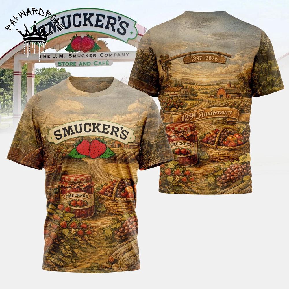 Smucker’s Jam Vintage Food Brand All Over Print T-Shirt