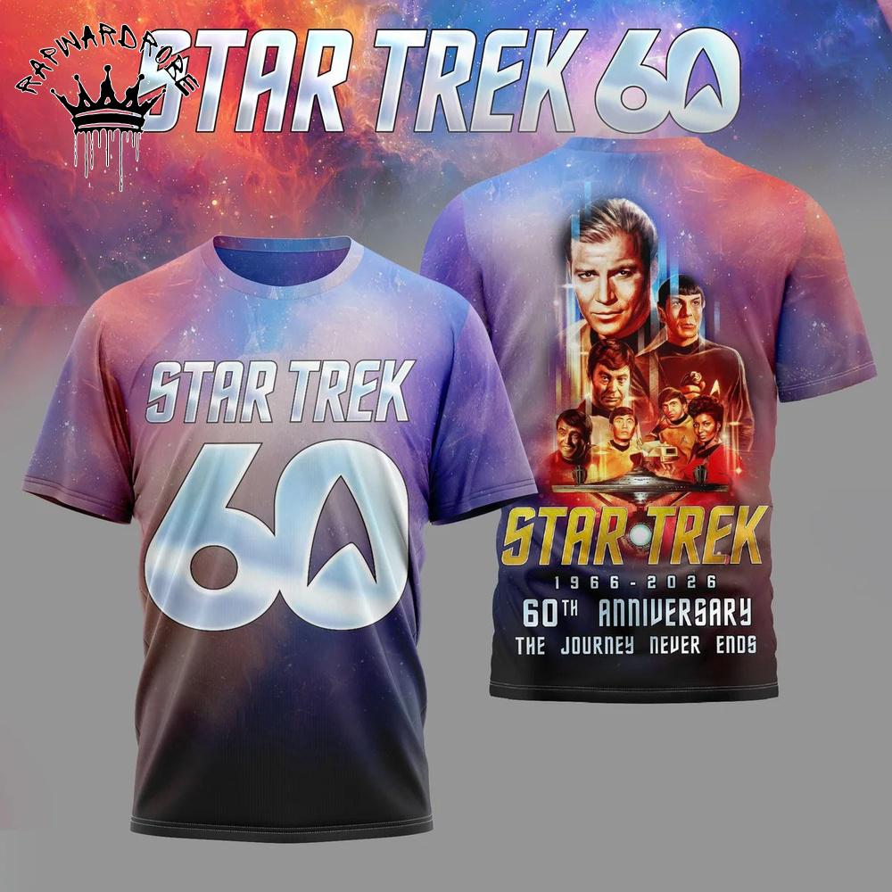 Star Trek 60th Anniversary Sci Fi Classic Graphic T-Shirt
