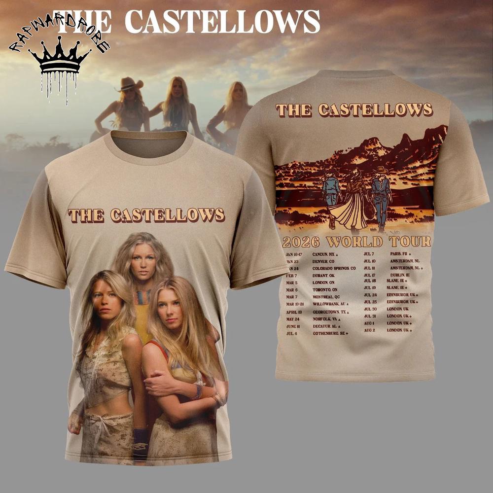 The Castellows Country Music Band Tour Graphic T-Shirt