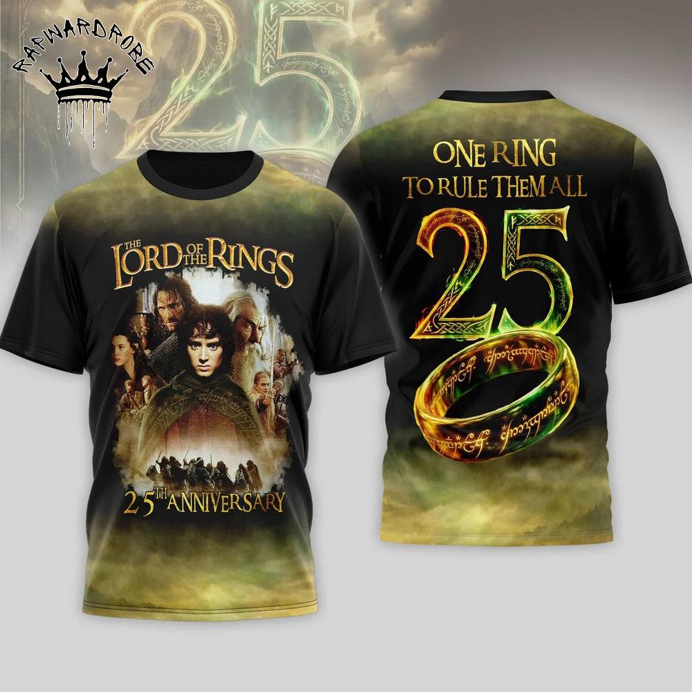 The Lord Of The Rings 25Th Anniversary One Ring Graphic All Over Print T-Shirt