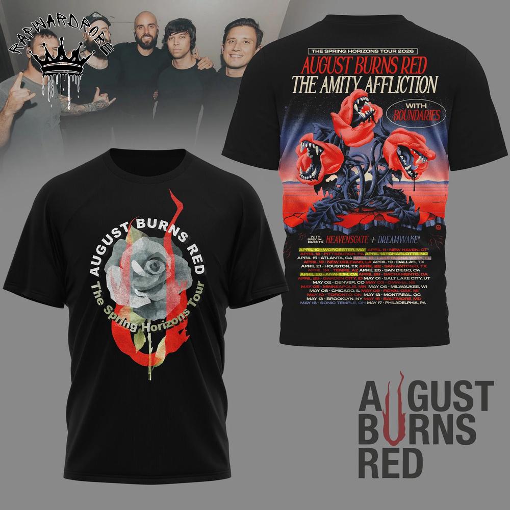 August Burns Red Metal Band Tour 2026 Graphic T-Shirt