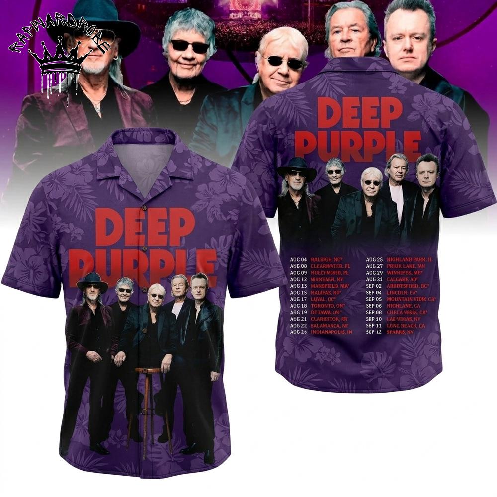 Deep Purple Band Tour 2024 Graphic Hawaiian Shirt