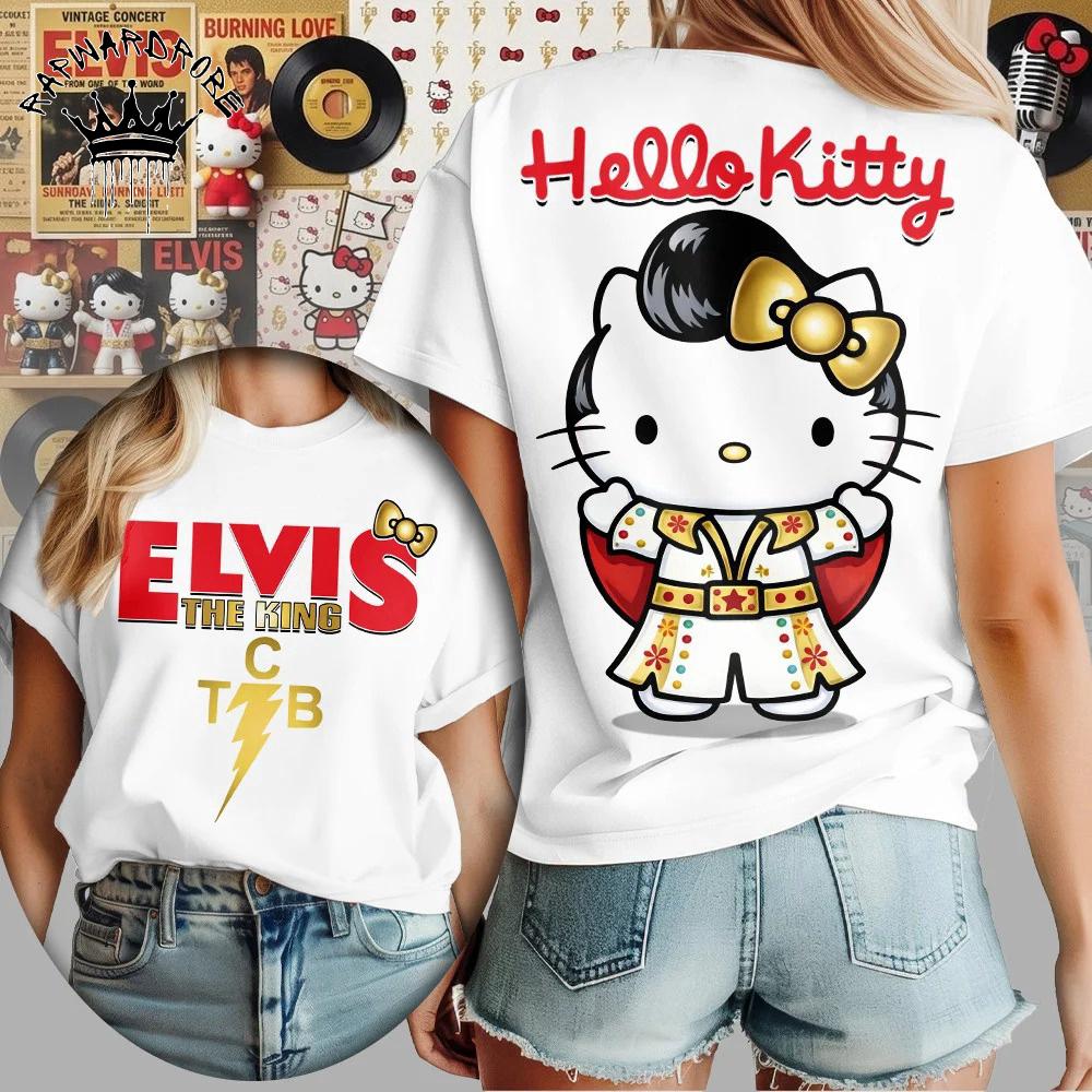 Elvis Presley Hello Kitty Graphic T-Shirt