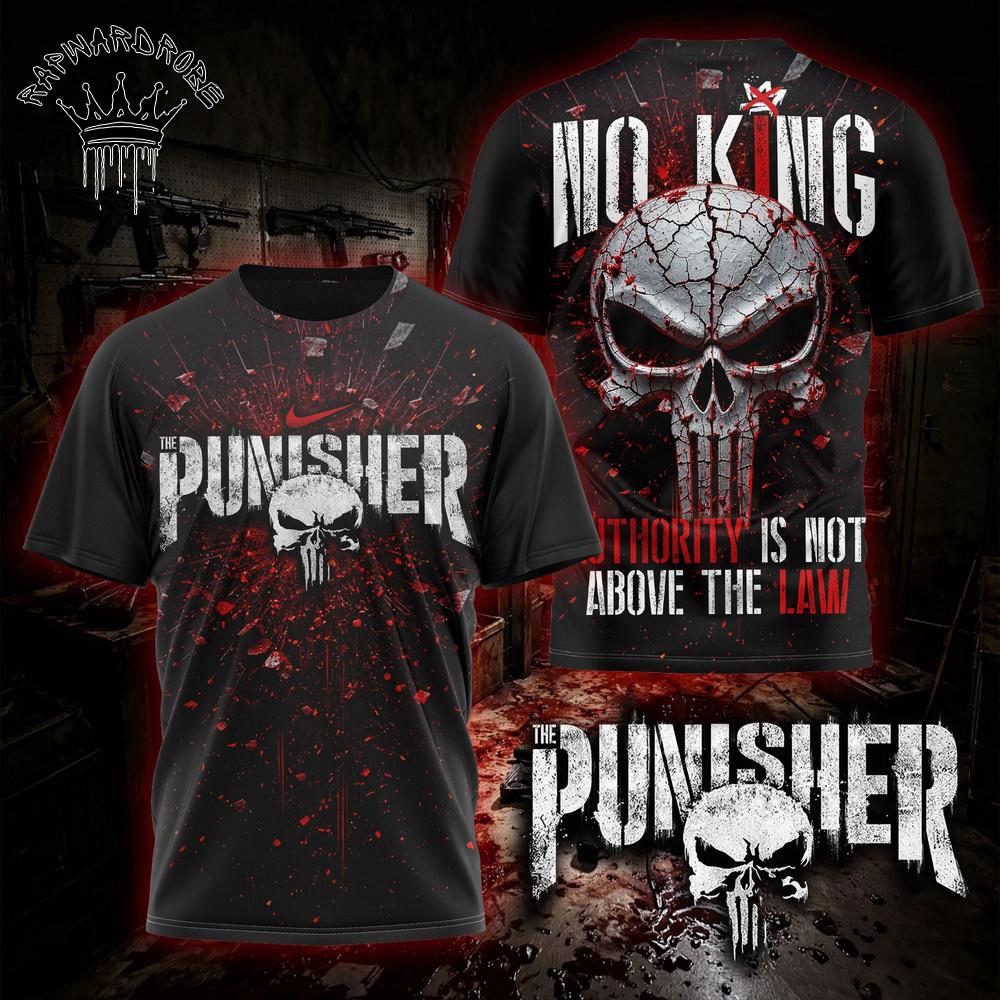 Marvel The Punisher No King Skull Graphic T-Shirt