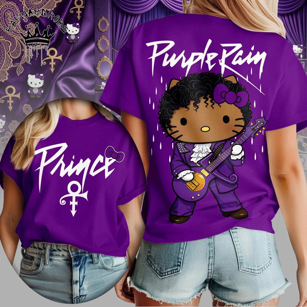 Prince Purple Rain Hello Kitty Graphic T-Shirt