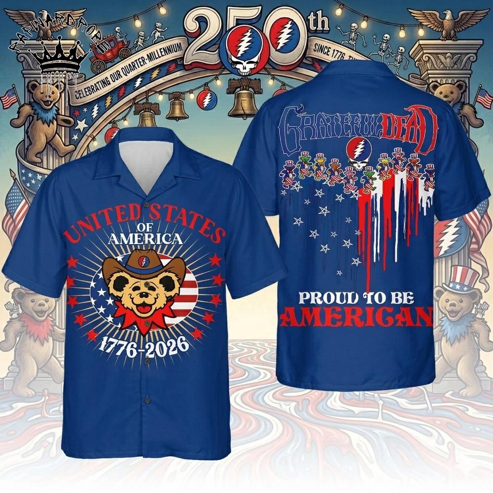 United States 250th Anniversary 1776–2026 Patriotic Hawaiian Shirt