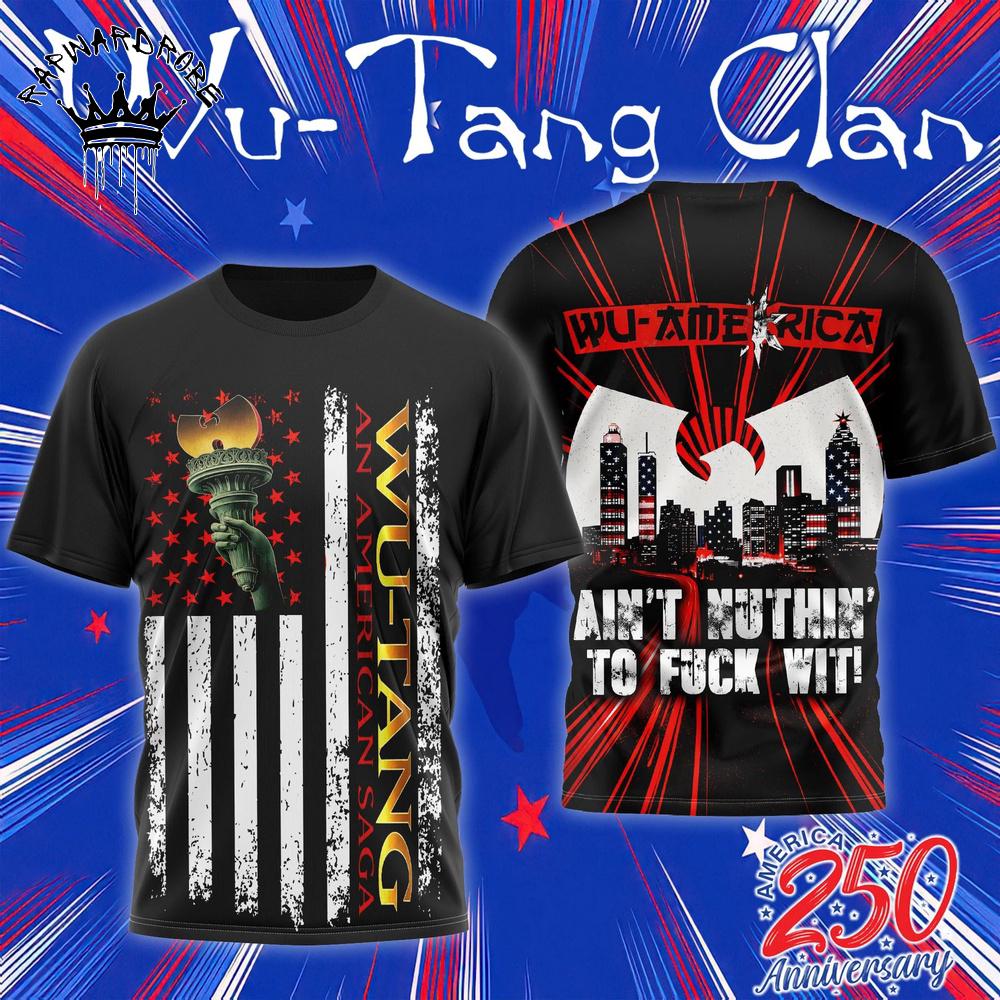 Wu-Tang Clan Wu America Hip Hop Graphic T-Shirt